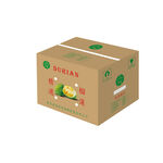 水果榴莲纸箱包装展开图