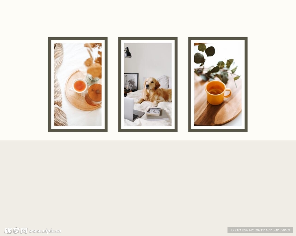 ins风卧室客厅背景画 小清新