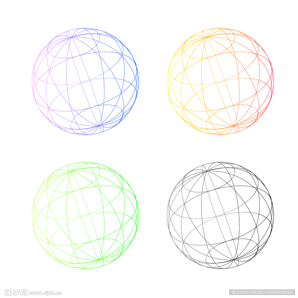 球体线条背景元素