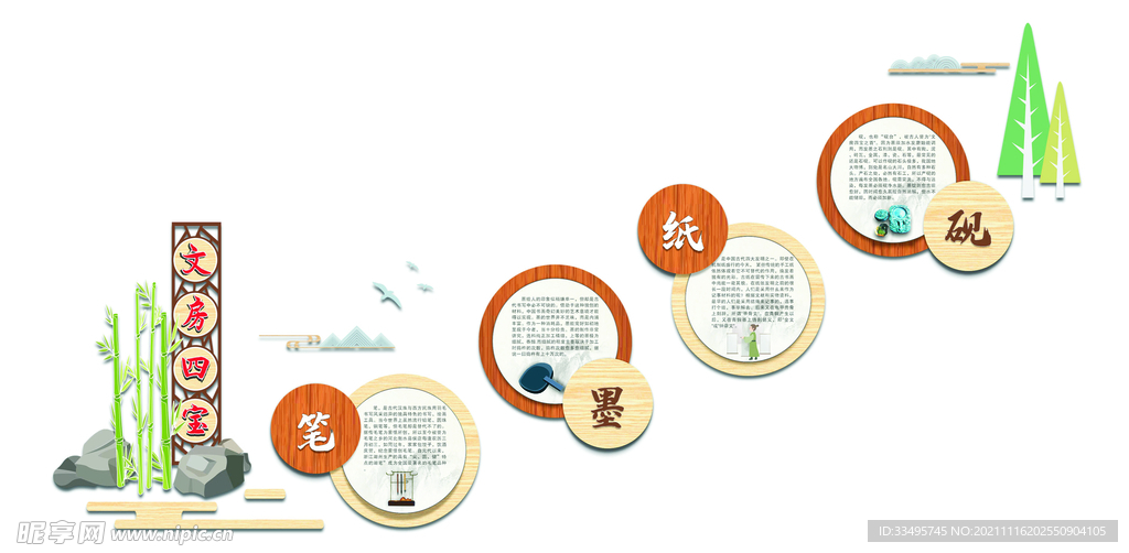 楼梯文化文房四宝