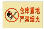 仓库重地严禁烟火牌