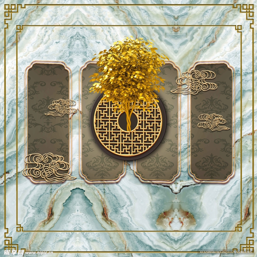 新中式卷帘垂帘吊顶