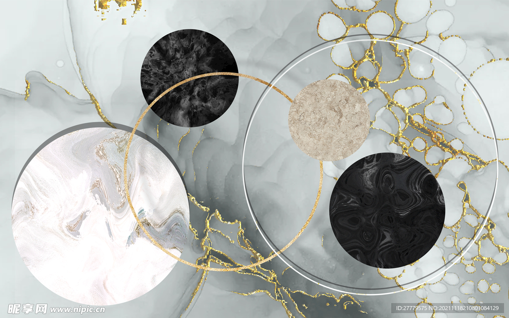 简约抽象几何大理石背景墙