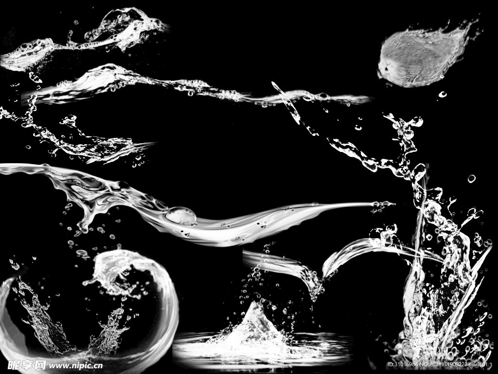 水花素材图片