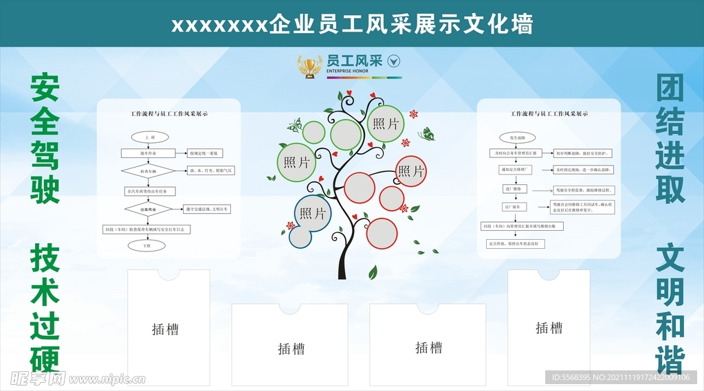 企业文化员工风采文化墙