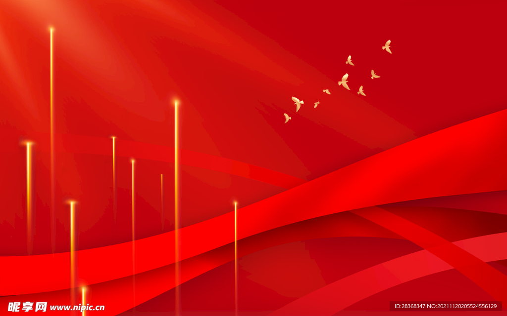 红色节日背景  