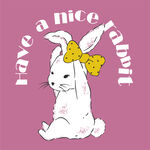 可爱蝴蝶结小白兔