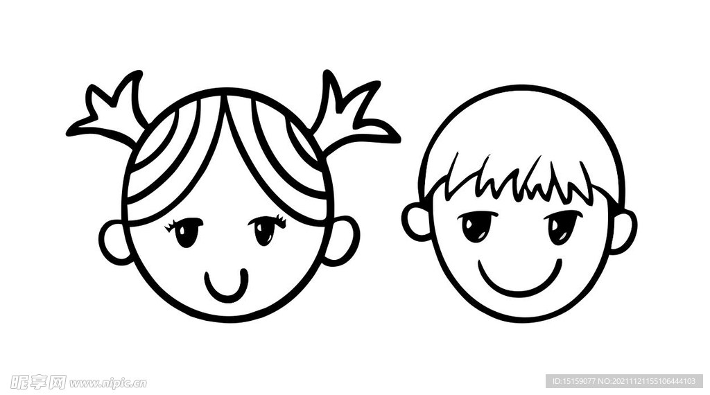 男孩女孩简笔头像