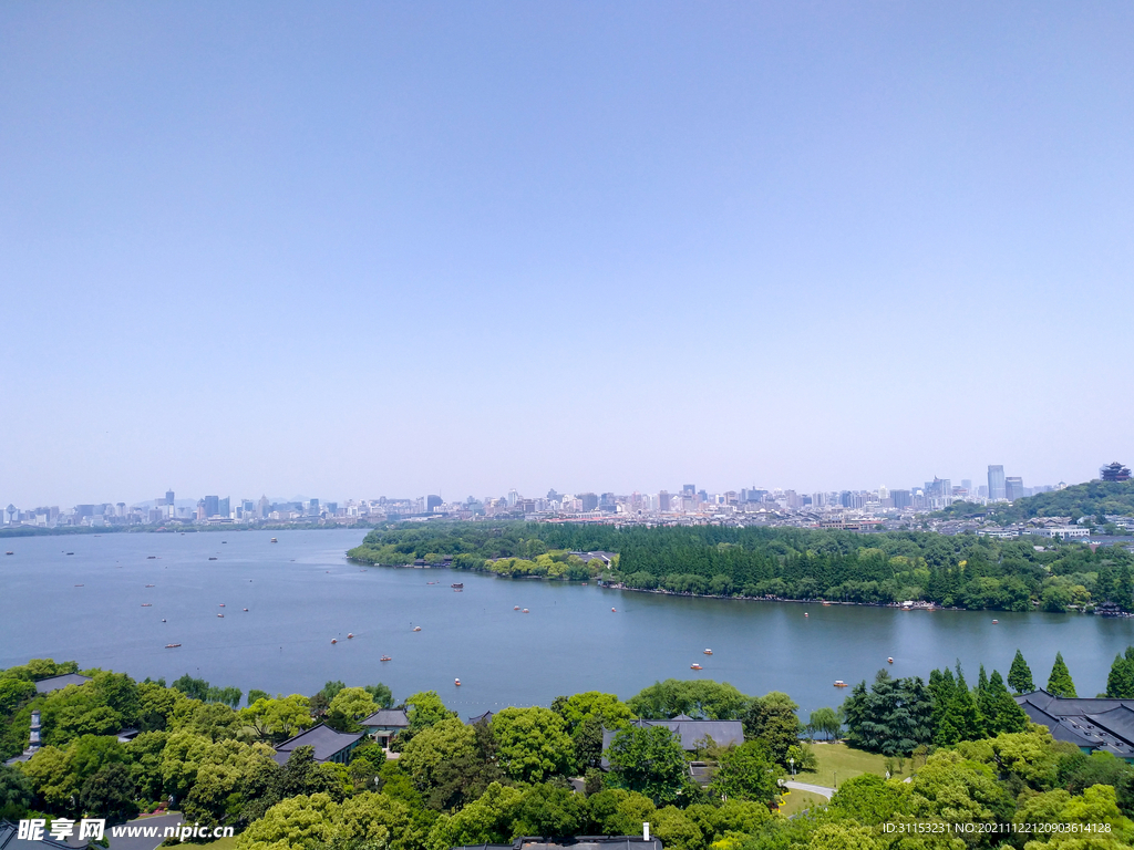杭州西湖全景