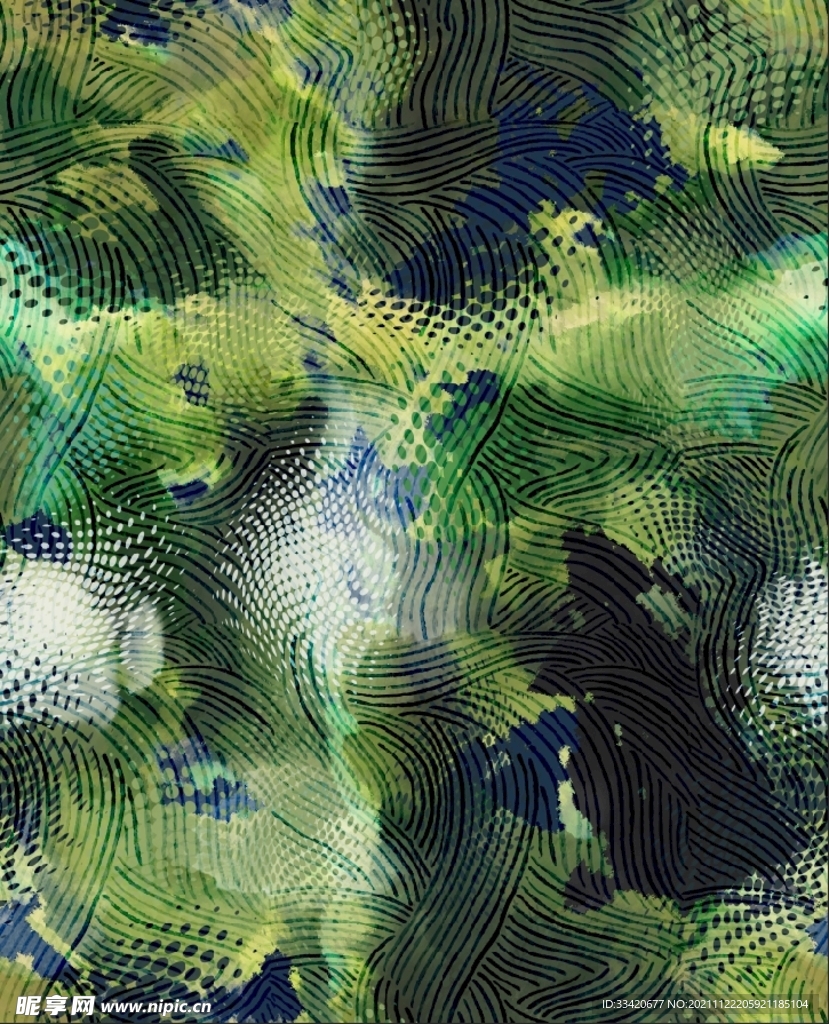 数码印花 迷彩 扎染