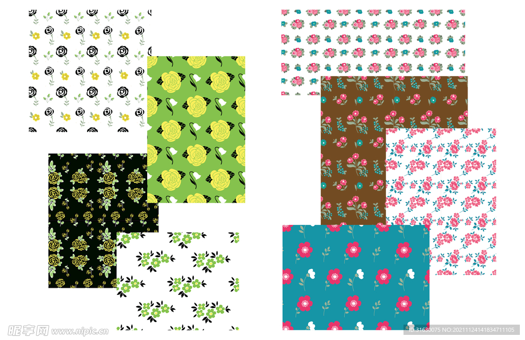 可换色田园风花朵