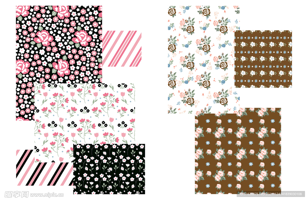 可换色田园风花朵图片