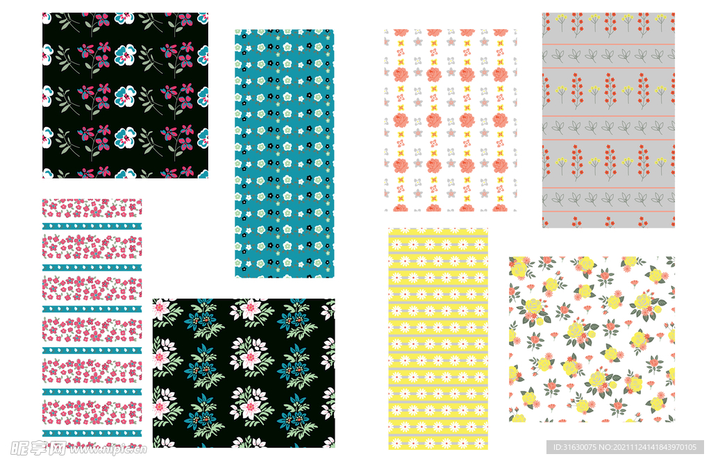 可换色田园风花朵