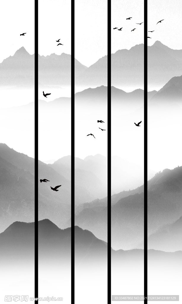 新中式意境山水画