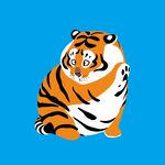 可爱卡通老虎吉祥物印花虎年