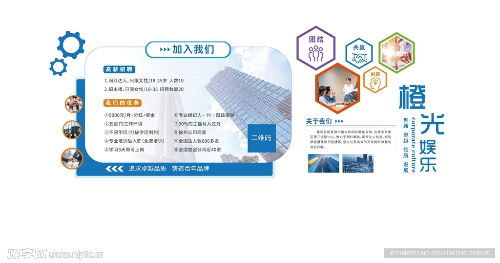 企业文化文化墙 招聘信息