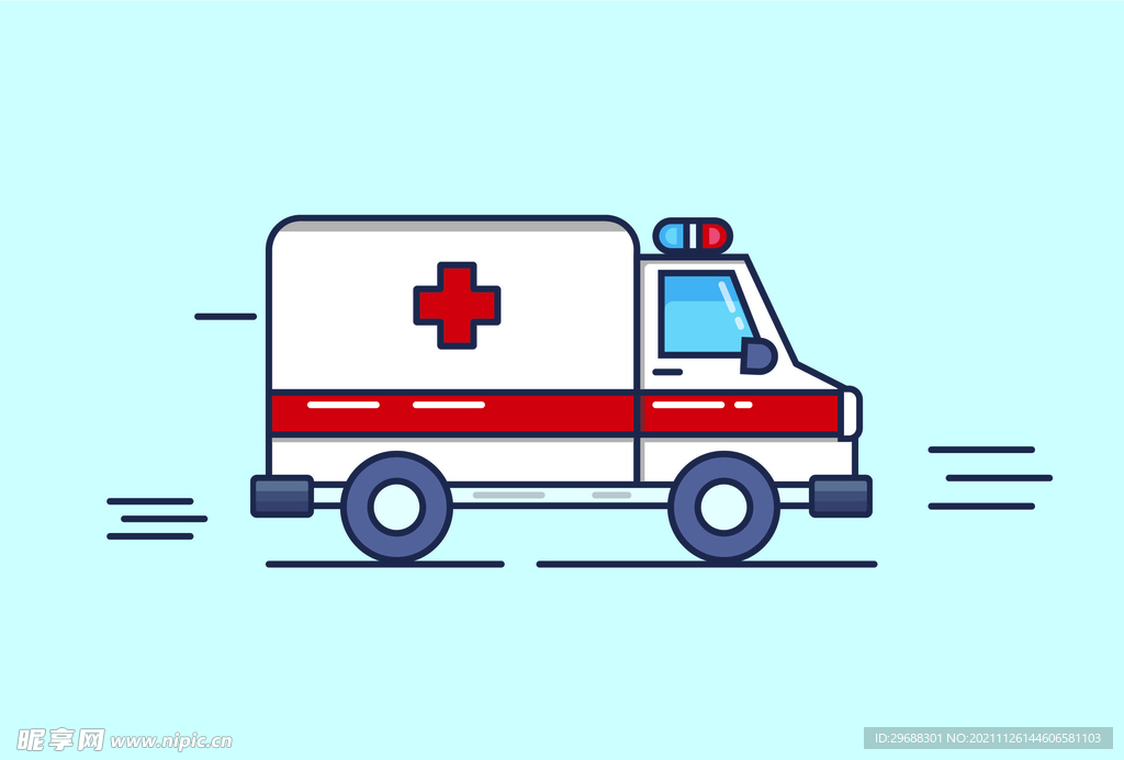卡通救护车