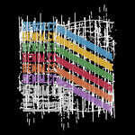 大牌字母彩色条纹