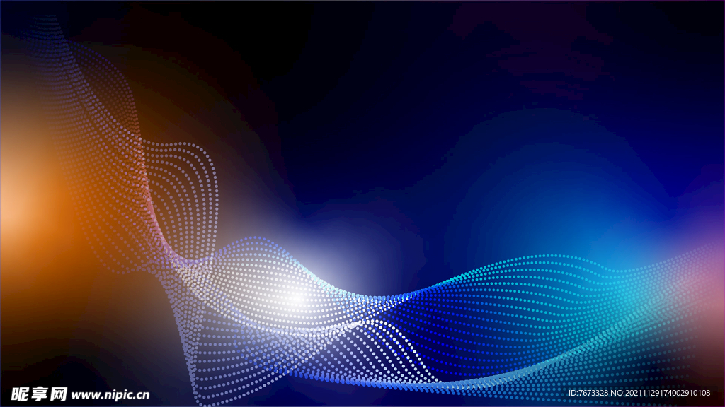 科技背景 线条 粒子 光影