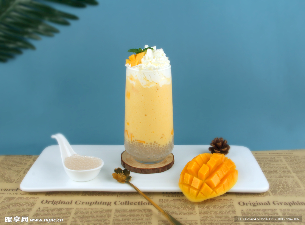 芒果雪顶波波冰