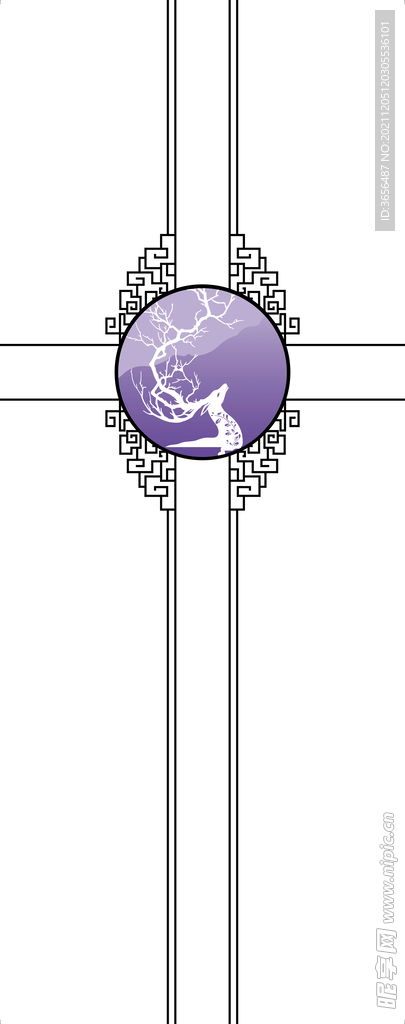 欧式  平开门  麋鹿 