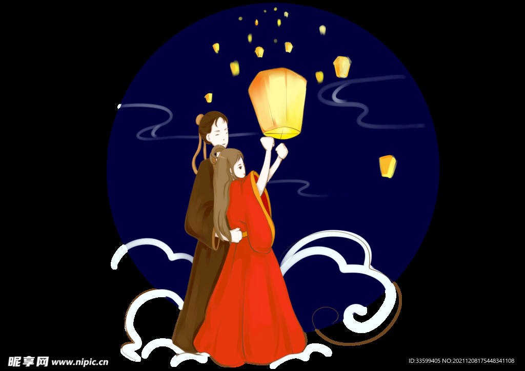 七夕节 牛郎织女 png素材