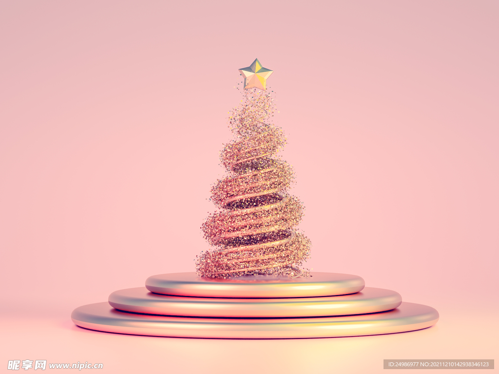 粉色圣诞树