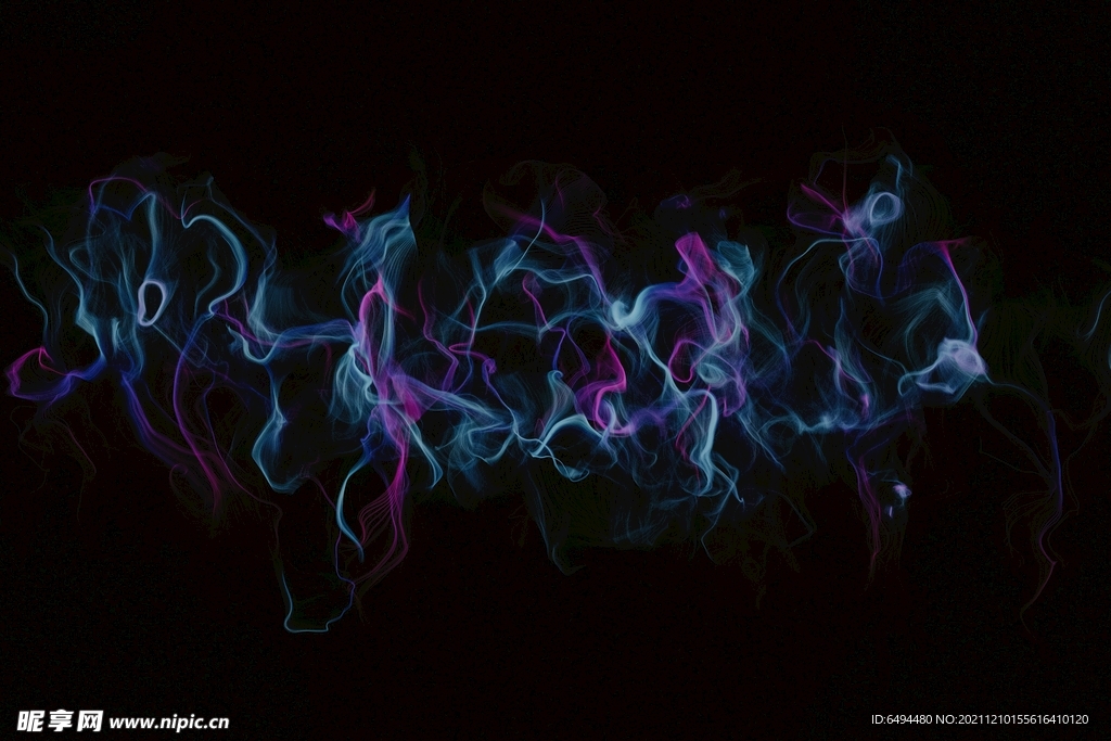 烟雾艺术色彩绚丽黑暗