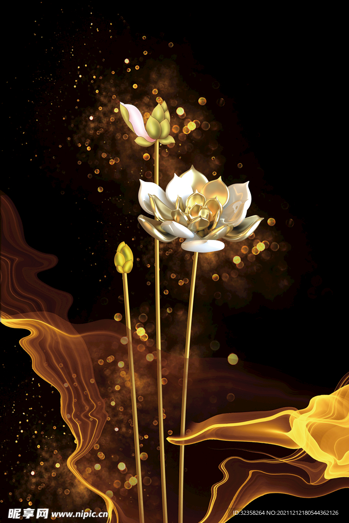 火里种金莲晶瓷画