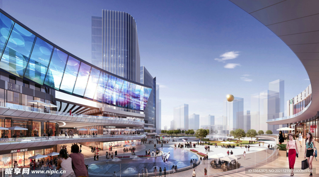 开放式现代商业街