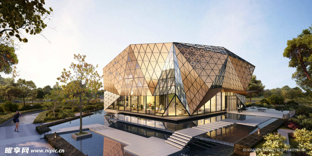 折型穿孔铝板立面