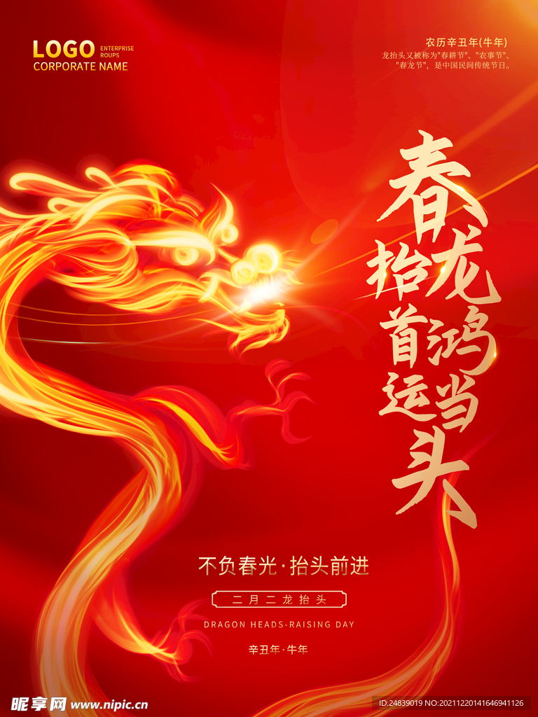 中国龙 龙抬头 二月二 中国风