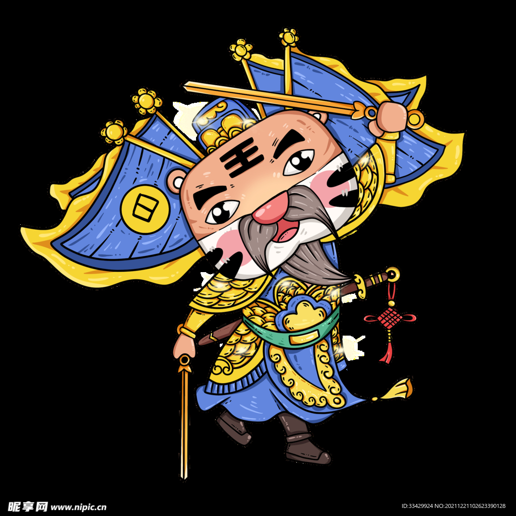 2022虎年卡通门神