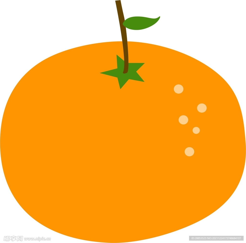 简笔画手绘卡通橘子