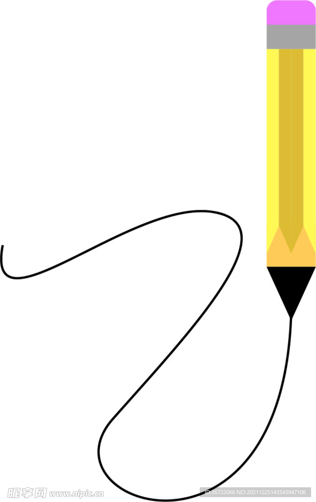 铅笔 矢量ppt手绘扁平彩色