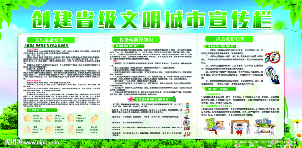 创建省级文明城市宣传栏