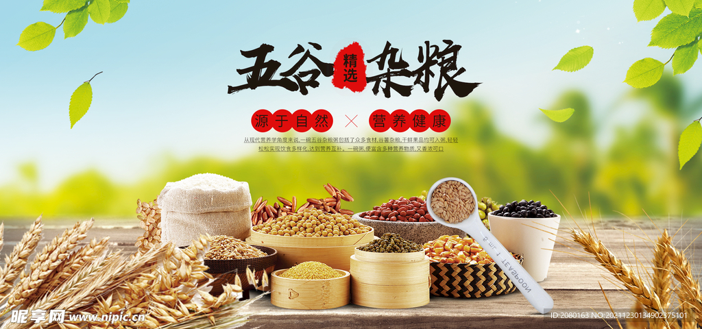 谷杂粮美食海报banner