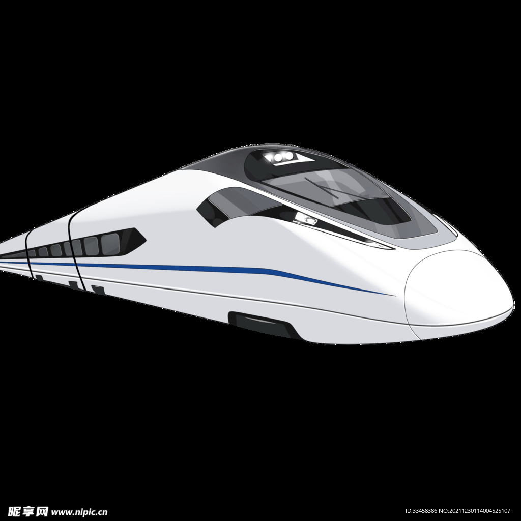 手绘春运高铁插画