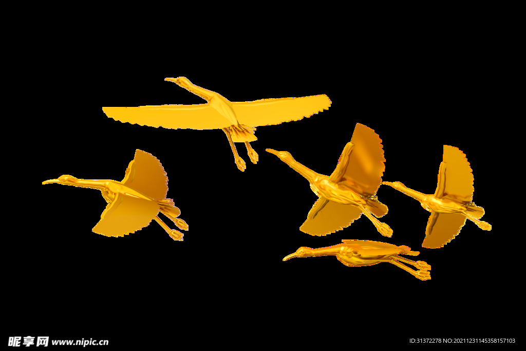 金色城市剪影素材图片 