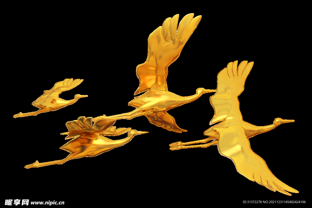 金色城市剪影素材图片 