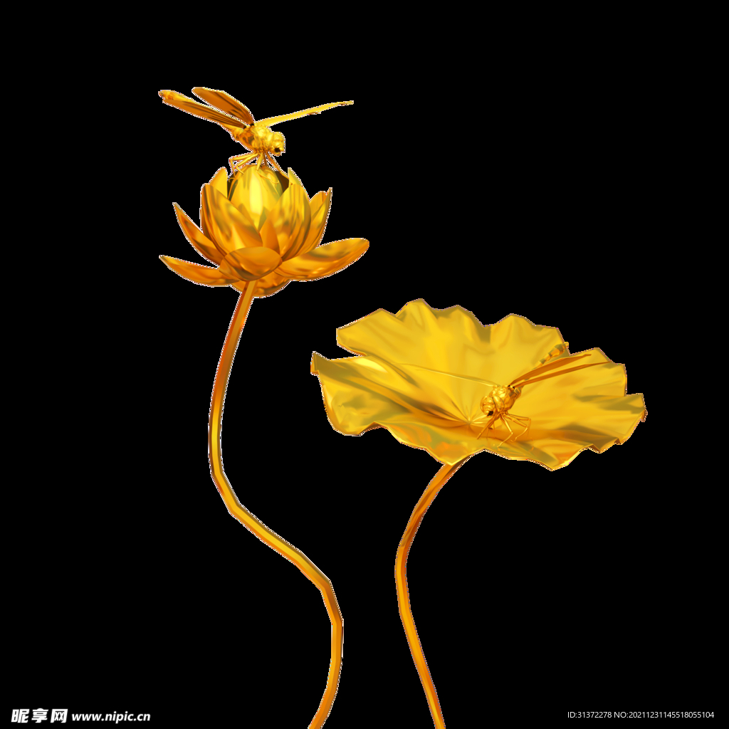 金色城市剪影素材图片 