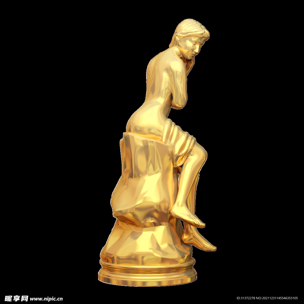  金色城市剪影素材图片 