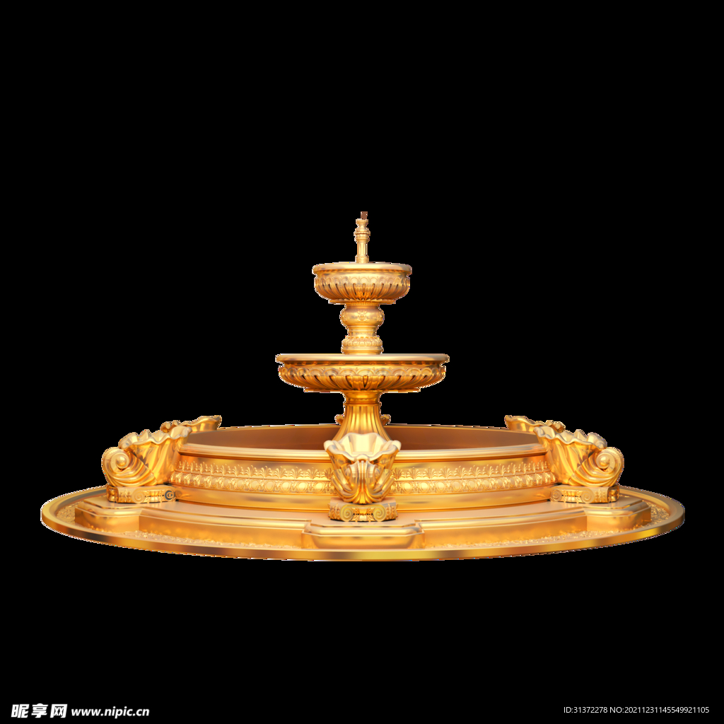   金色城市剪影素材图片 