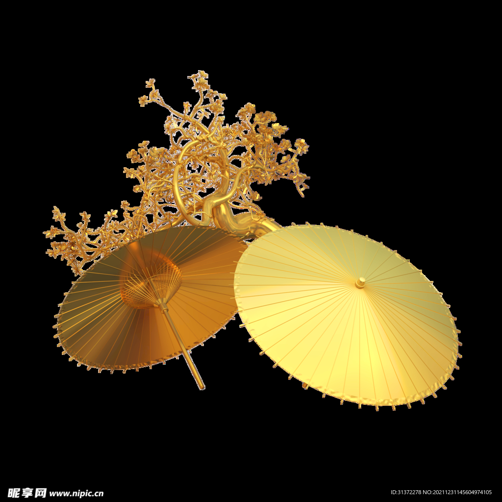  金色城市剪影素材图片 