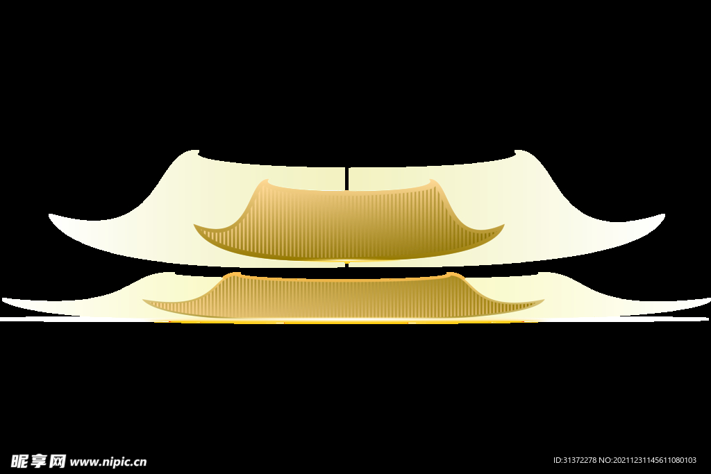  金色城市剪影素材图片 