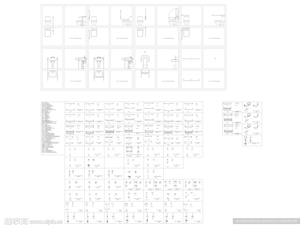 卫生间构件图库集合