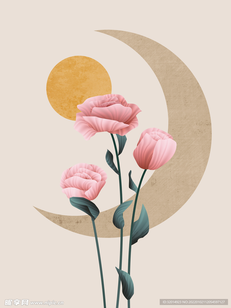 小清新花卉植物装饰画