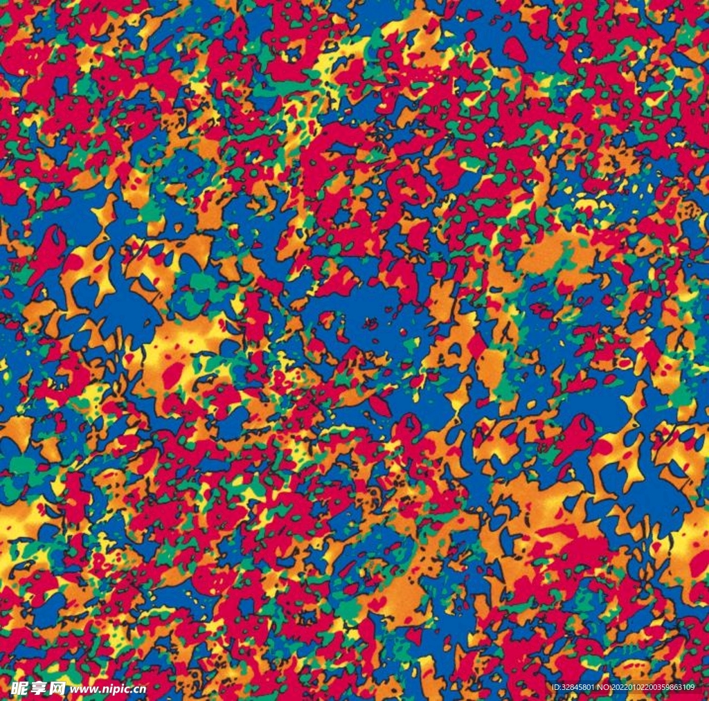 扎染   色块    乱花  