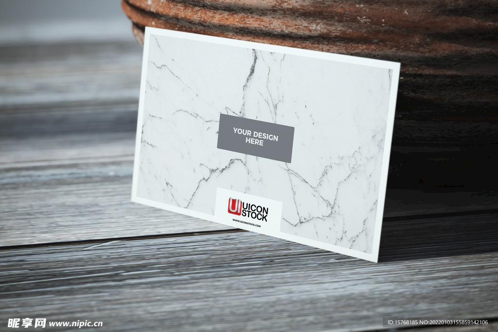 大理石底纹名片样机