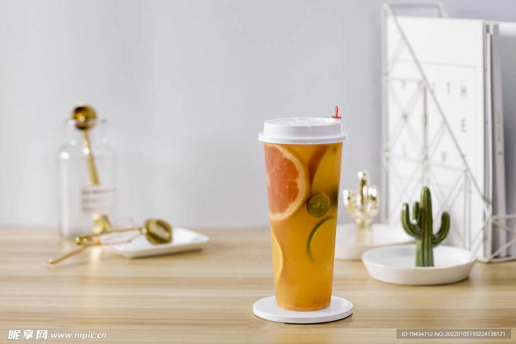 西柚柠檬水果茶